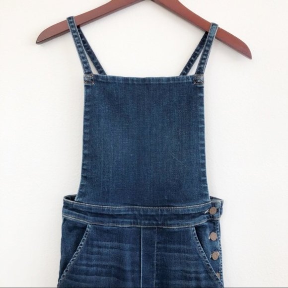 MOTHER Women's Blue Denim Overalls - Picture 1 of 3